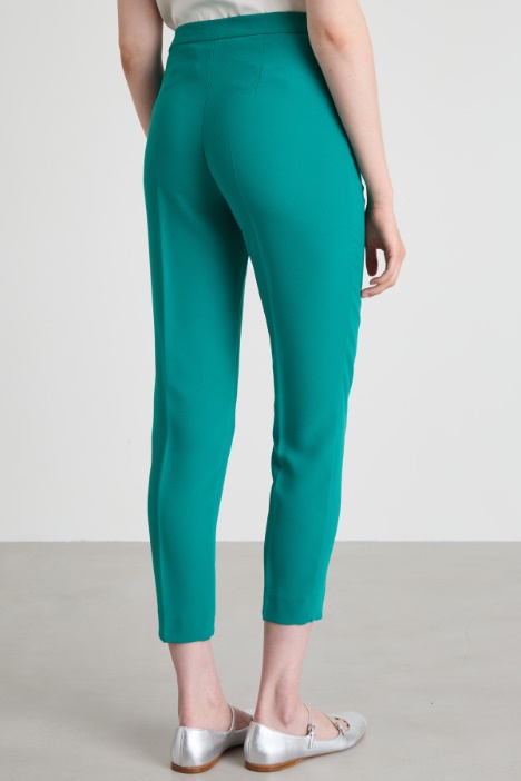 Pantaloni slim in enver satin