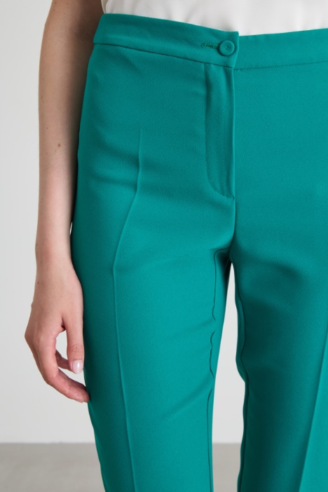 Pantaloni slim in enver satin