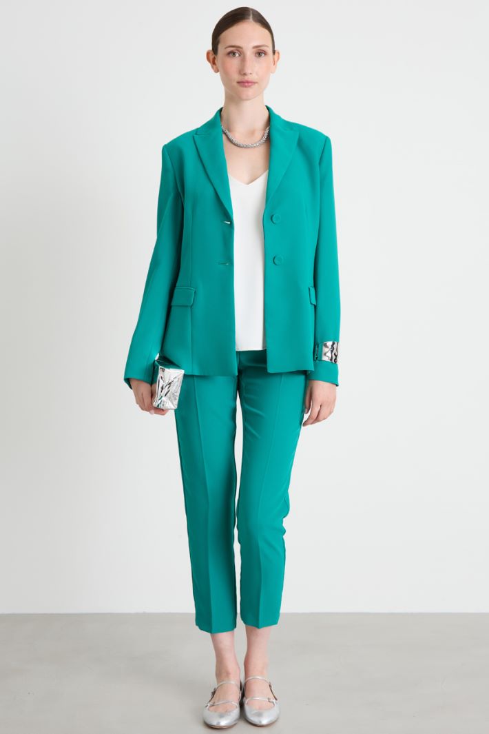 Pantaloni slim in enver satin Intrend
