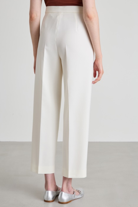 Pantaloni in crépe di lana