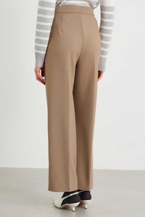 Pantalones de lona de lana doble