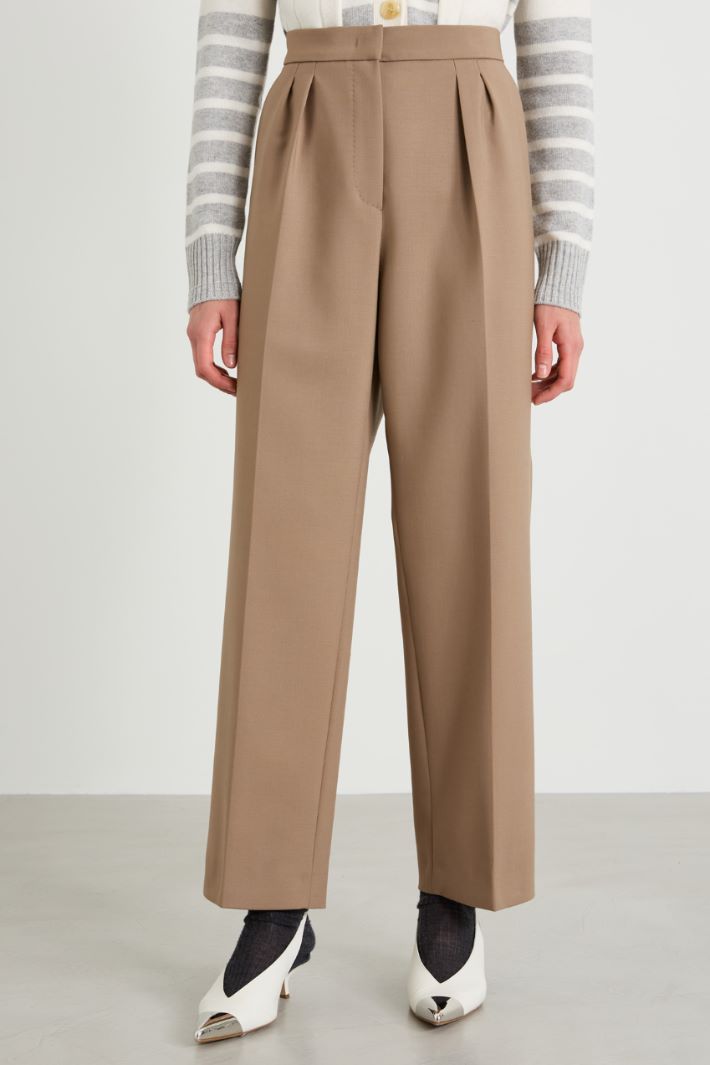 Double wool canvas trousers Intrend - 2