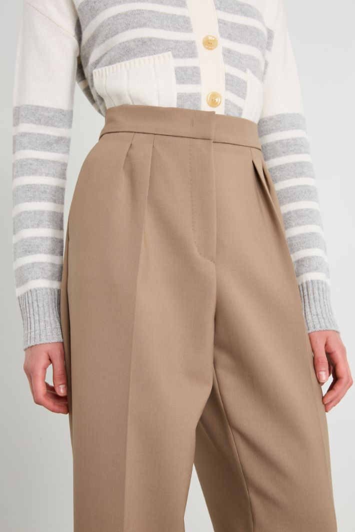 Double wool canvas trousers Intrend - 4