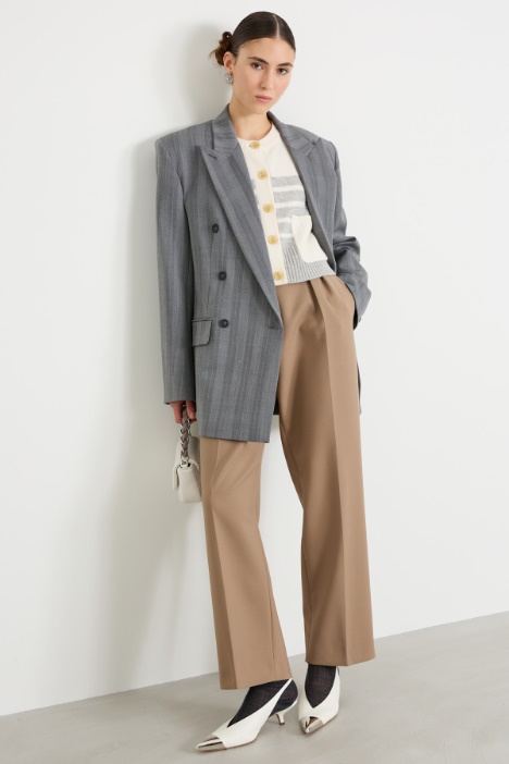Double wool canvas trousers Intrend
