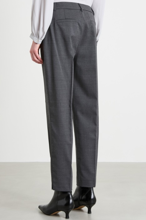 Pantaloni slim in lana stretch