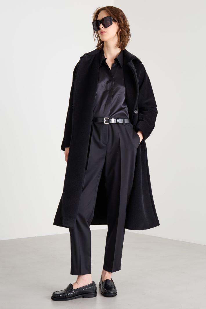 Slim-fit stretch wool trousers Intrend