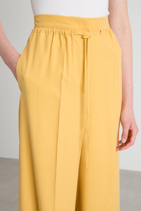 Pantalone fluido in seta