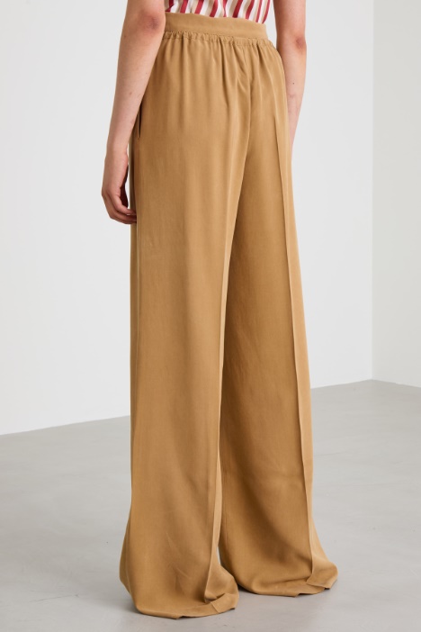 Pantalone fluido in seta