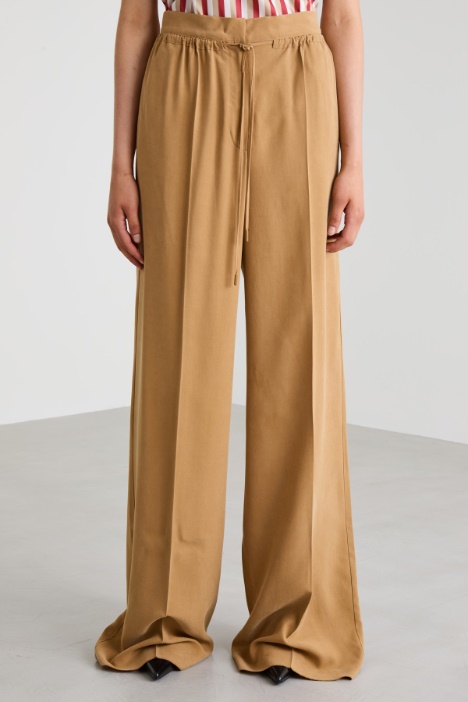 Pantalone fluido in seta