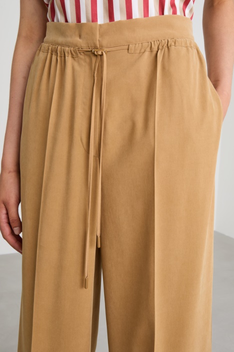 Pantalone fluido in seta