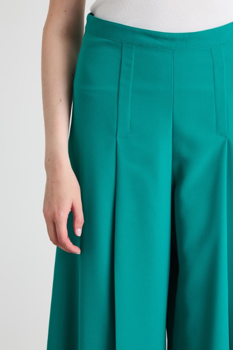 Pantaloni in enver satin con pieghe