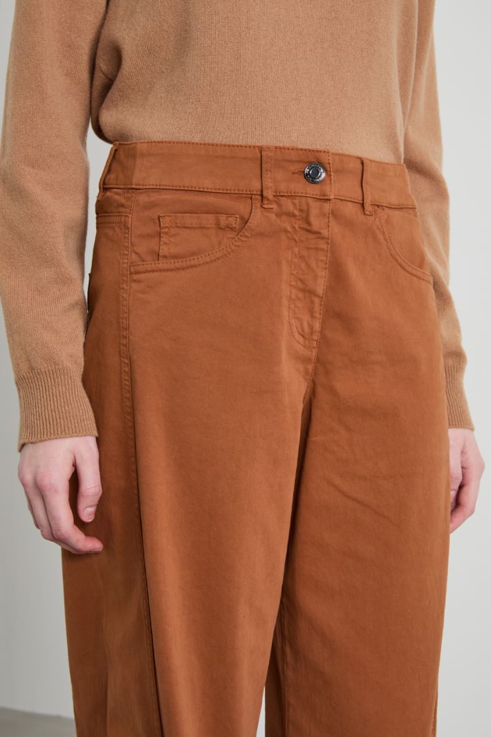 Oversize cotton satin trousers Intrend - 4