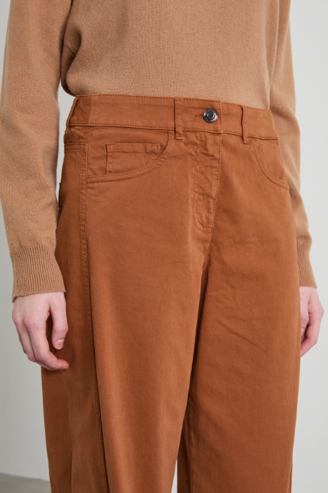 Pantalones oversize de satén de algodón