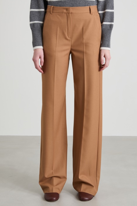 Pantaloni a palazzo in levantina