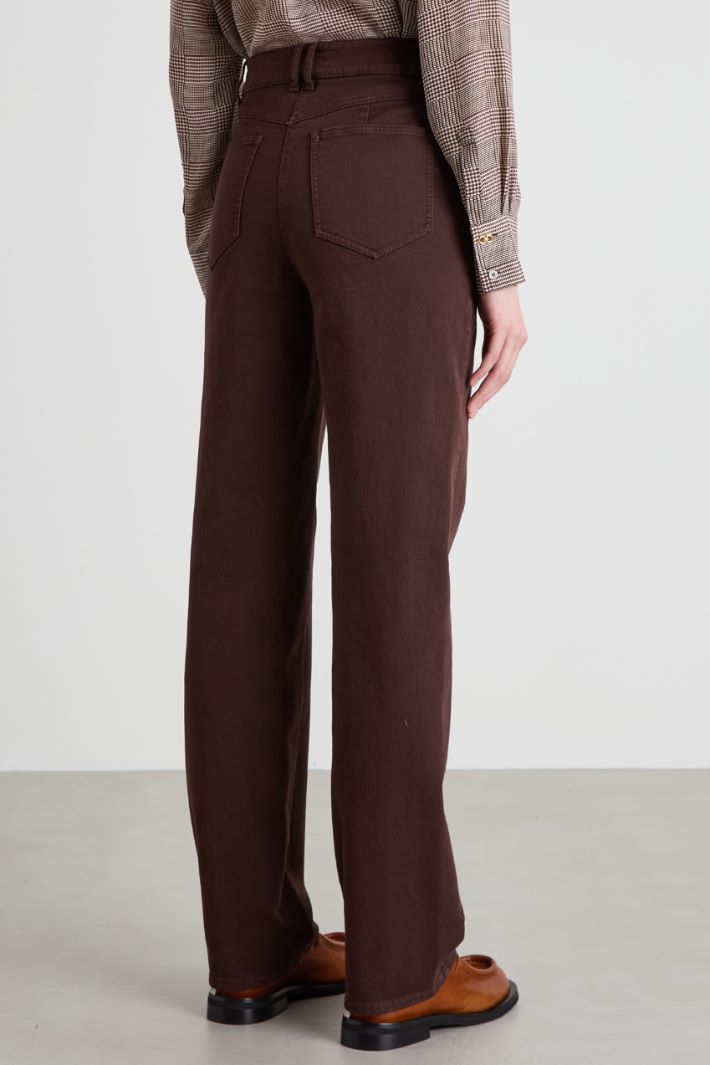 Pantaloni a gamba dritta in bull Intrend - 3