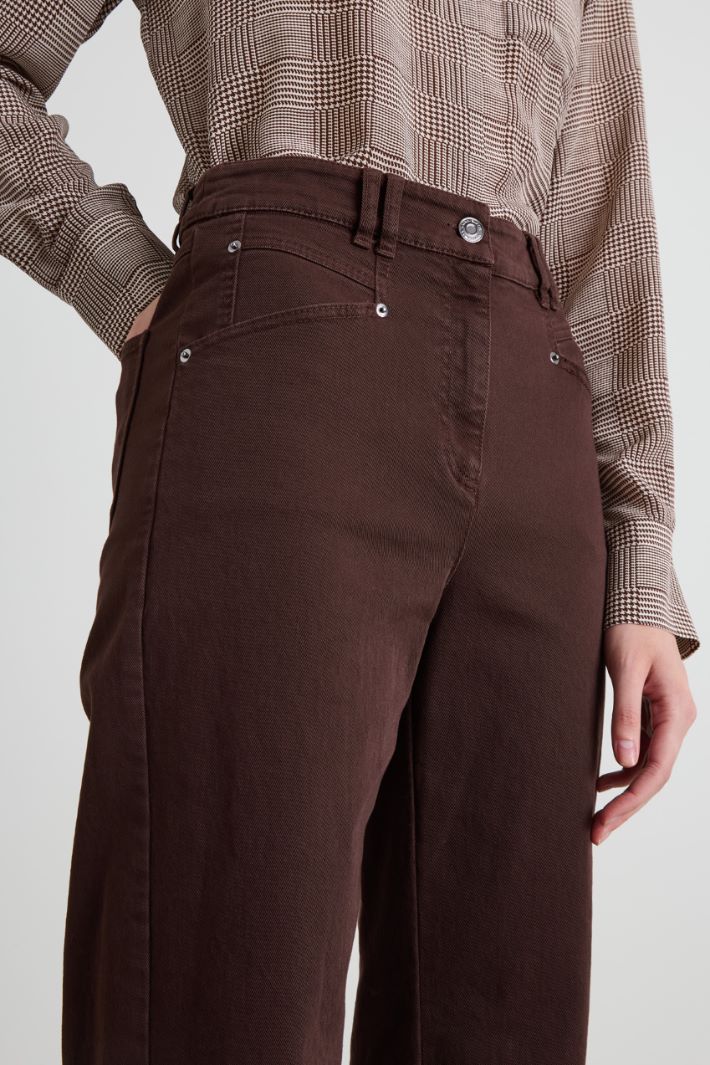 Pantaloni a gamba dritta in bull Intrend - 2