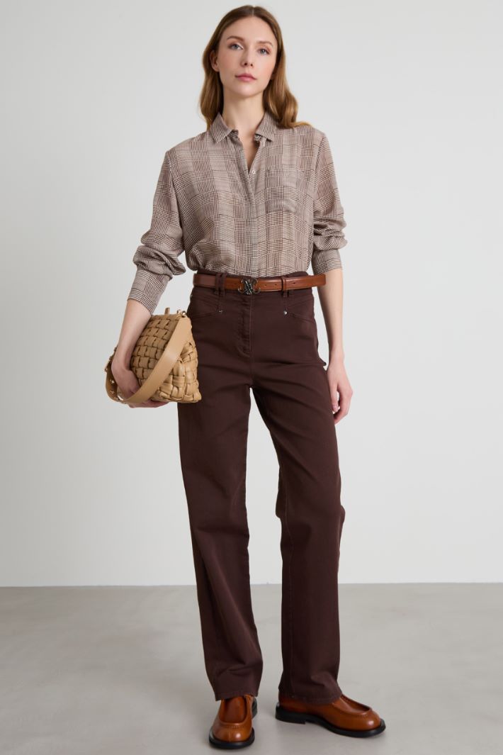 Pantaloni a gamba dritta in bull Intrend