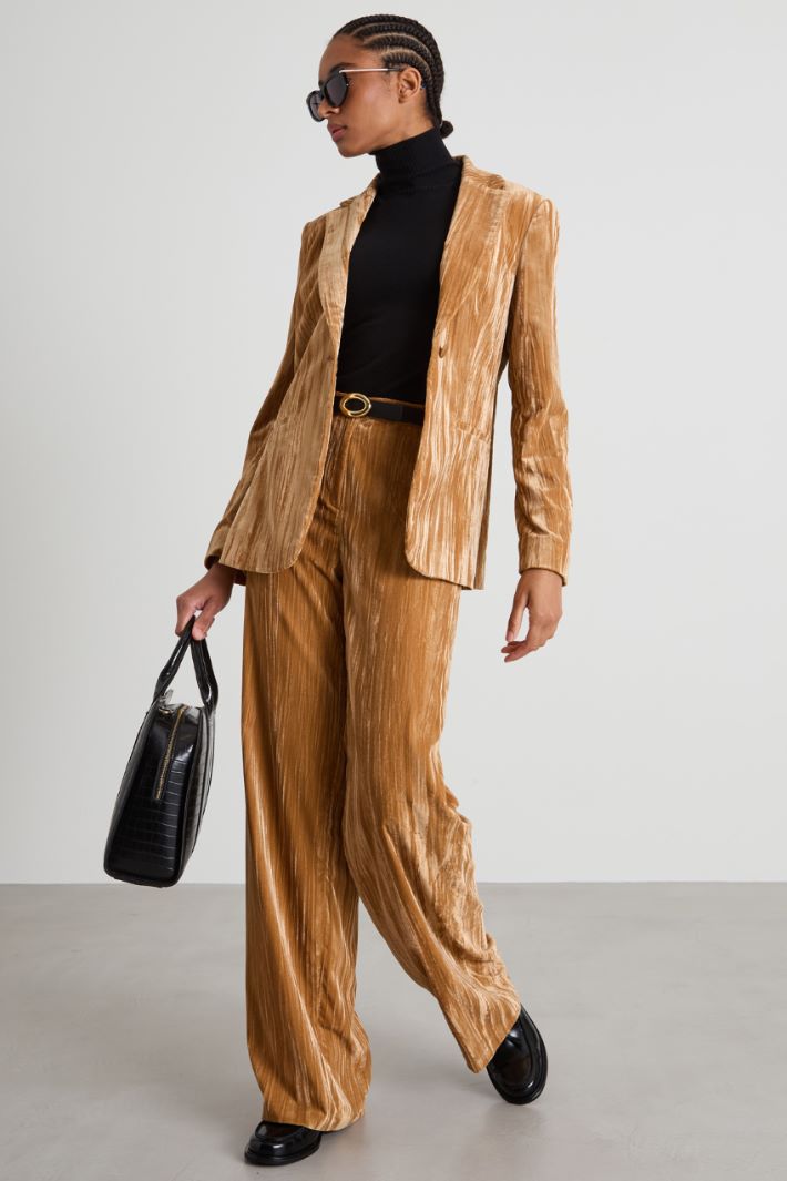 Pantaloni morbidi in velluto Intrend