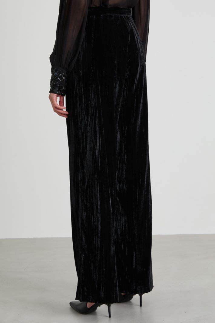 Relaxed fit velvet trousers Intrend - 3