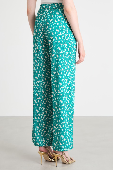 Pantaloni in twill a fantasia