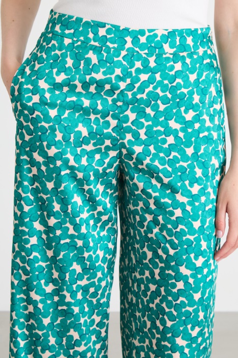 Pantaloni in twill a fantasia