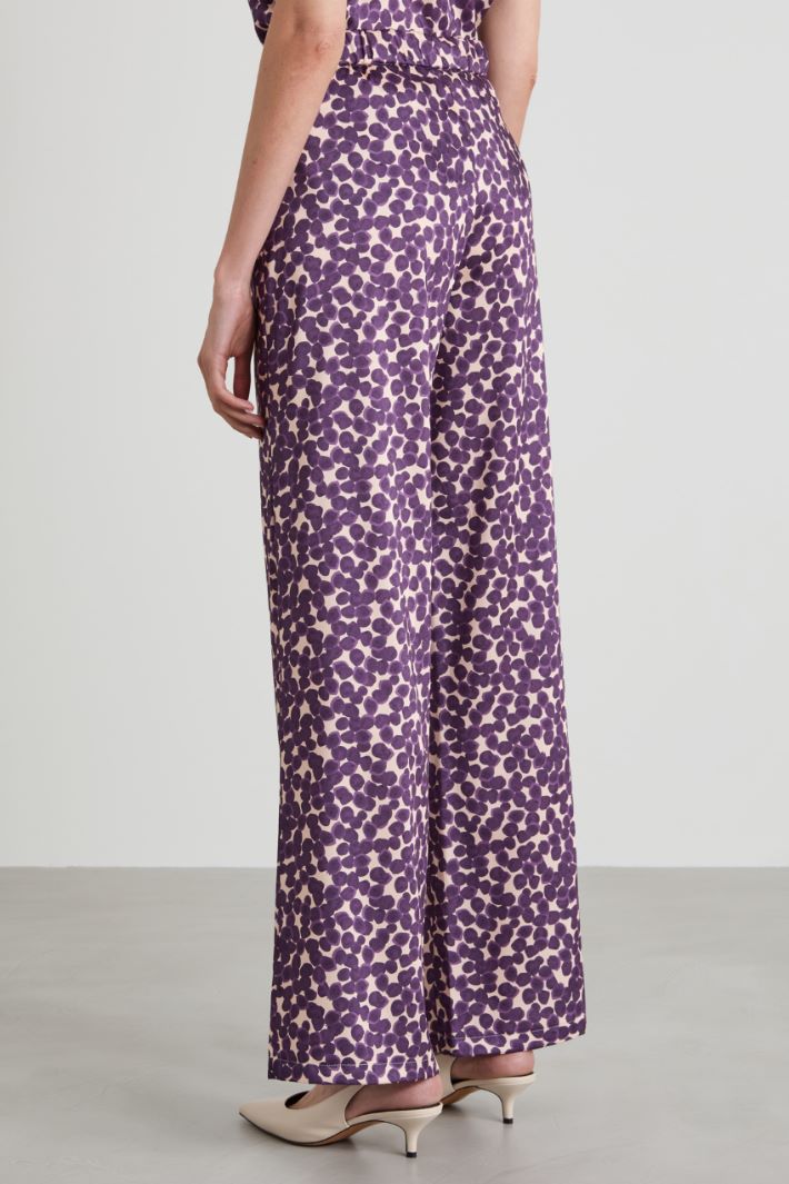 Patterned twill trousers Intrend - 3
