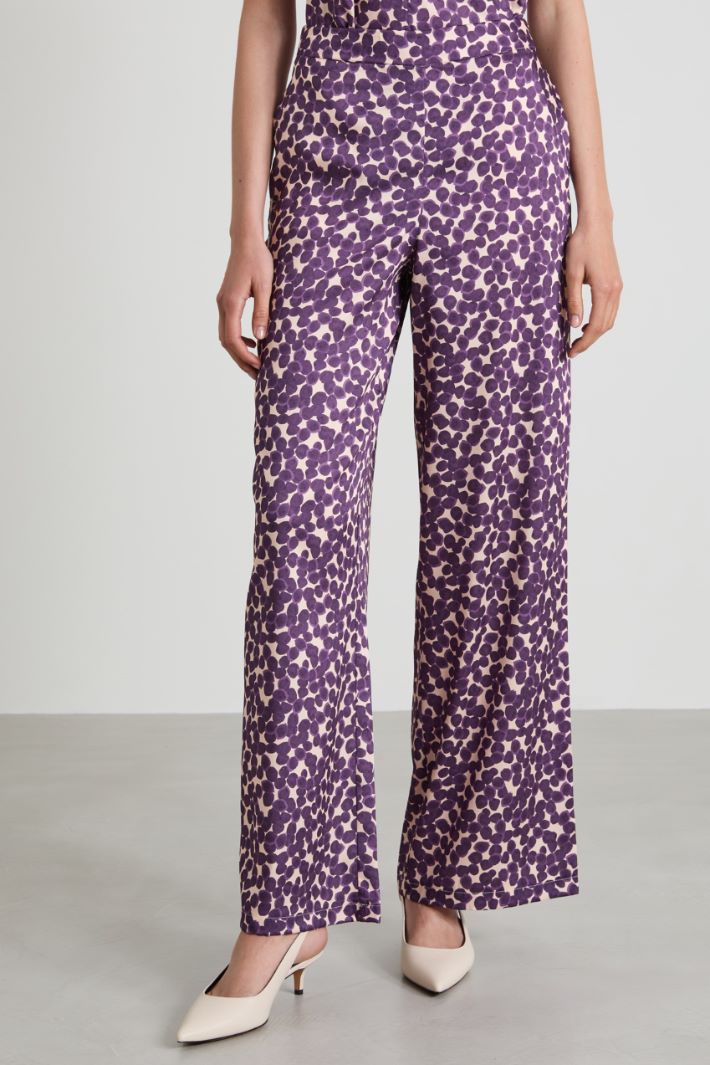 Patterned twill trousers Intrend - 2
