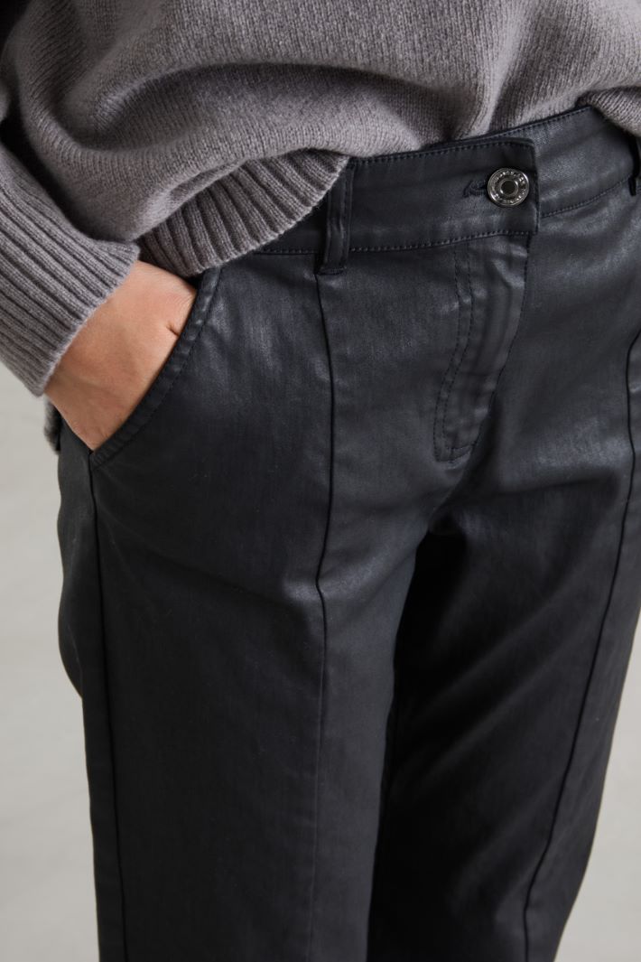 Cotton flared trousers Intrend - 4