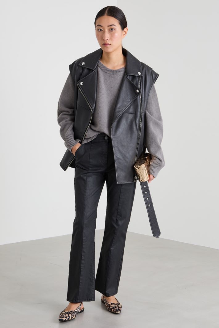 Cotton flared trousers Intrend