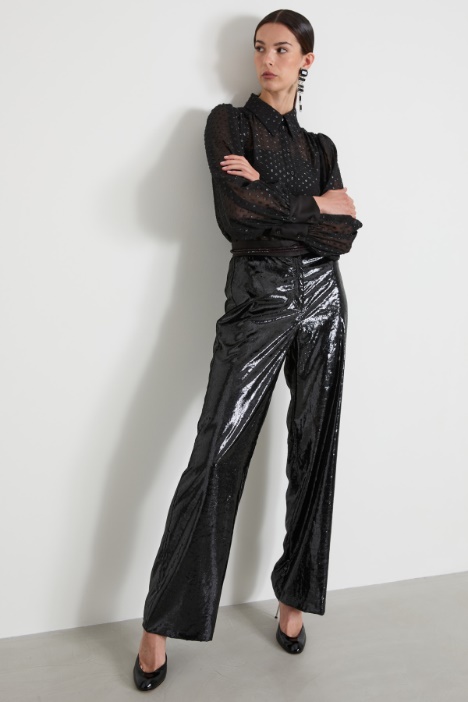 Pantaloni effetto laminato Intrend