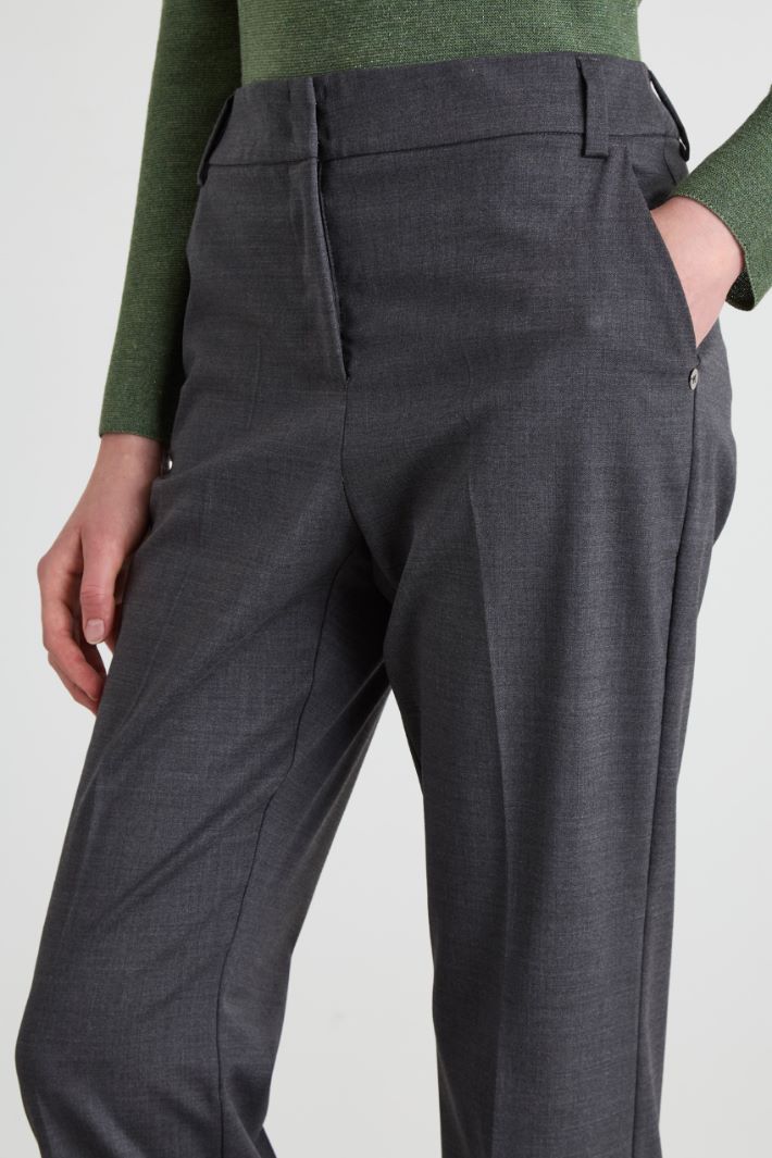 Pantalones de sarga de lana Intrend - 4