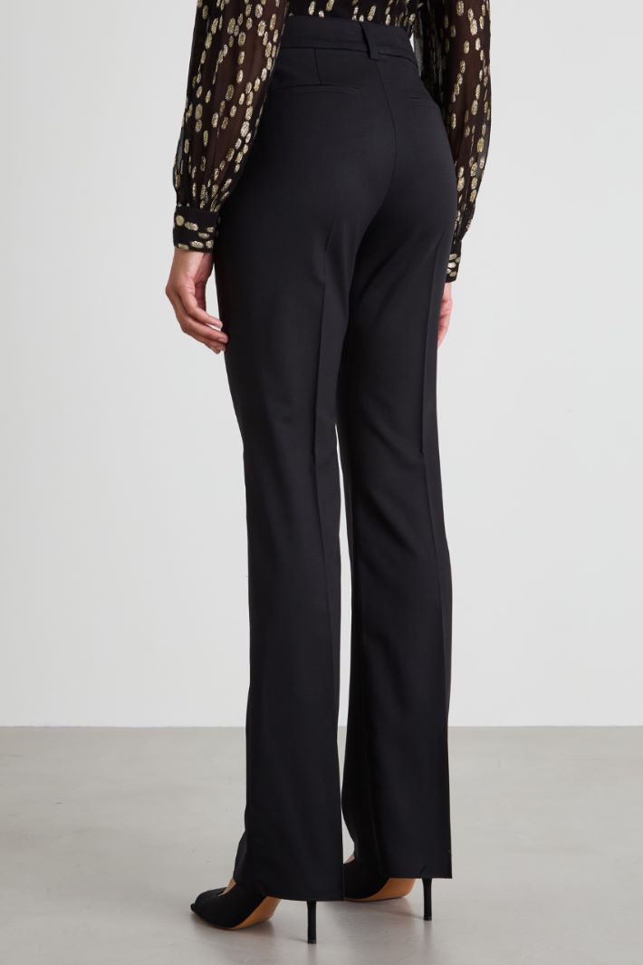 Wool twill trousers Intrend - 3