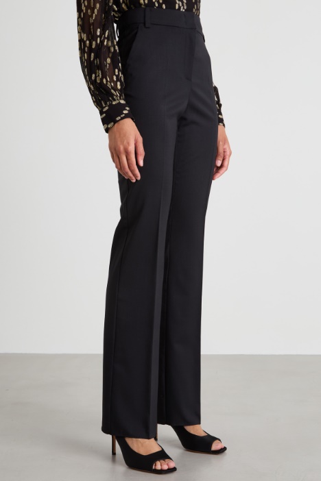 Pantaloni in twill di lana