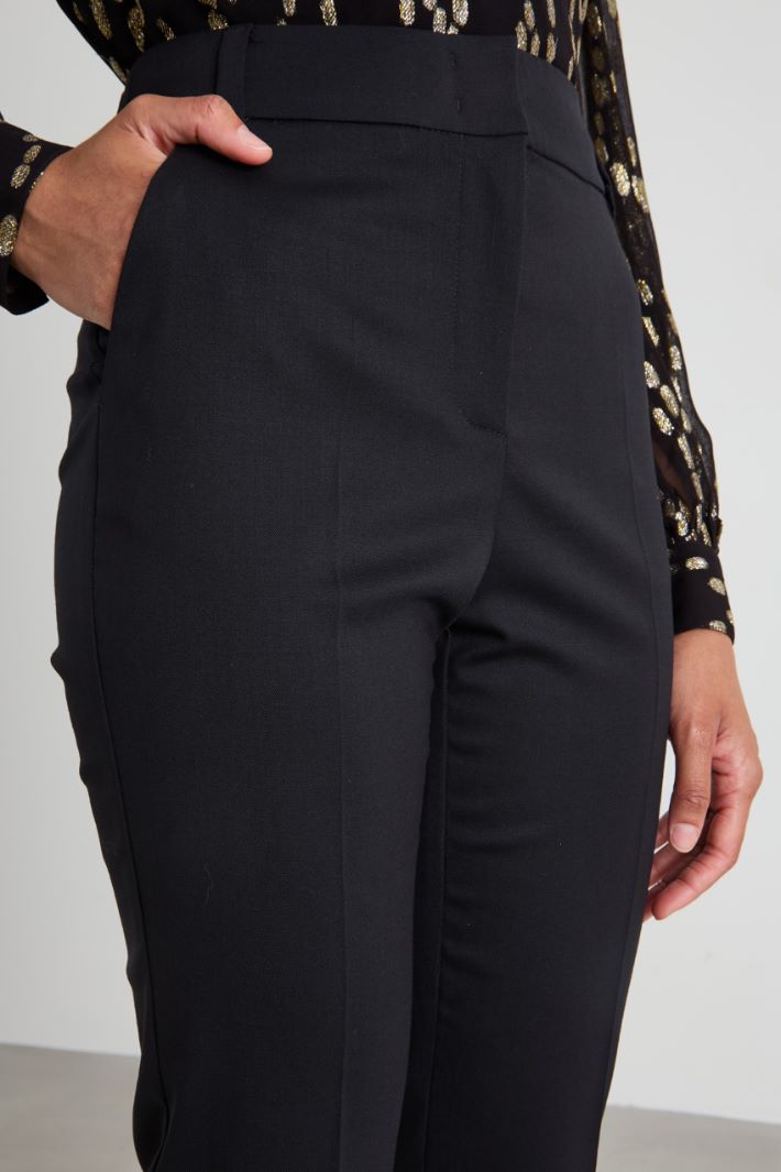 Wool twill trousers Intrend - 4