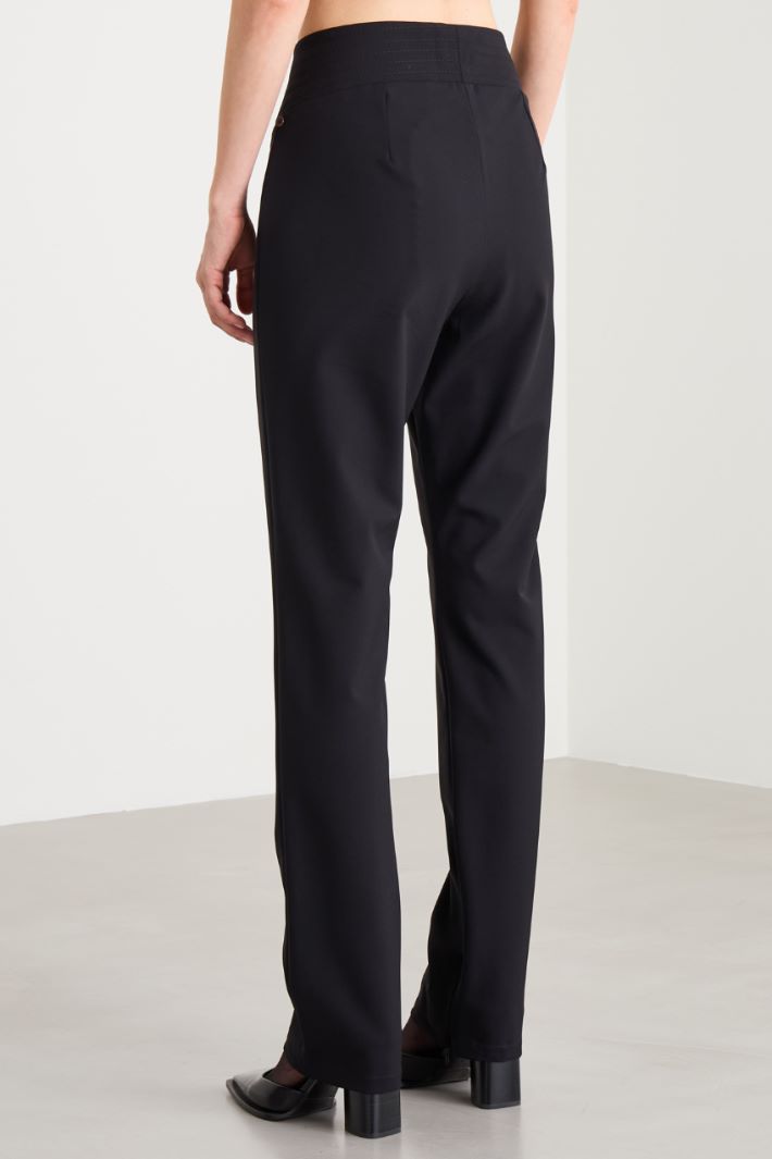 Slim techno fabric trousers Intrend - 4