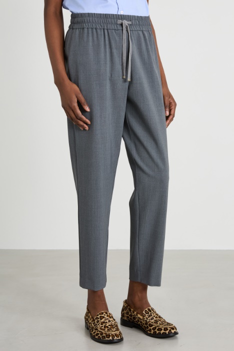 Pantaloni baggy in lana