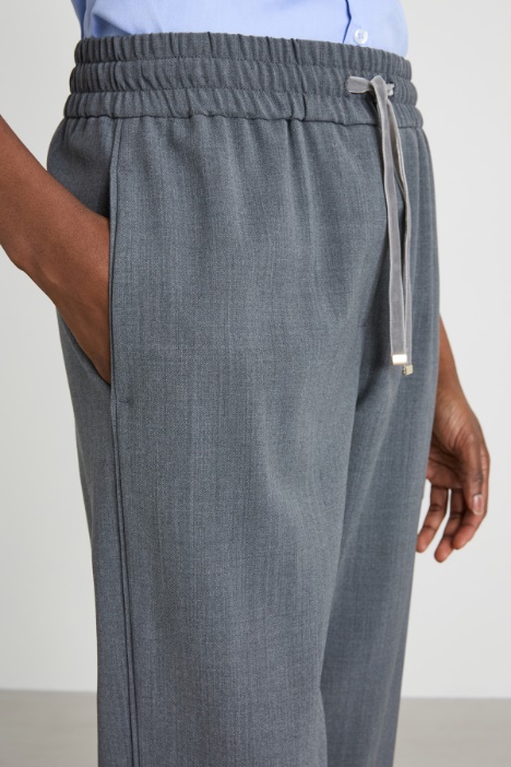 Pantaloni baggy in lana