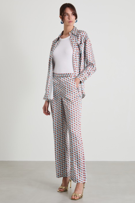 Pantaloni in twill a fantasia Intrend
