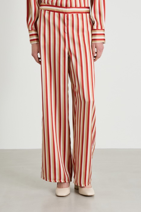 Pantaloni in twill a fantasia