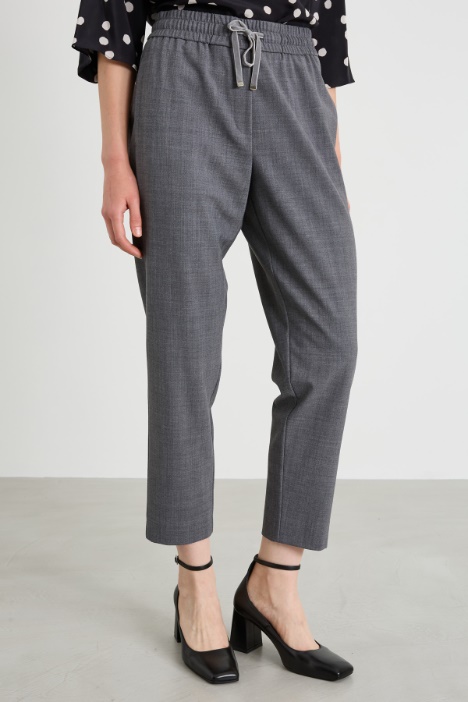 Pantalones anchos de lana.