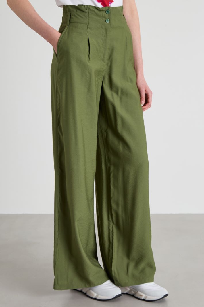 Pantaloni ampi in twill Intrend - 2