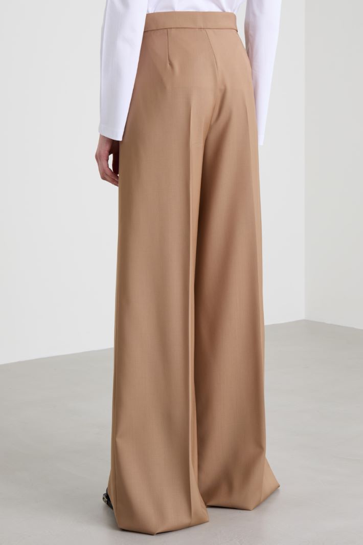 Pantaloni ampi in lana Intrend - 3