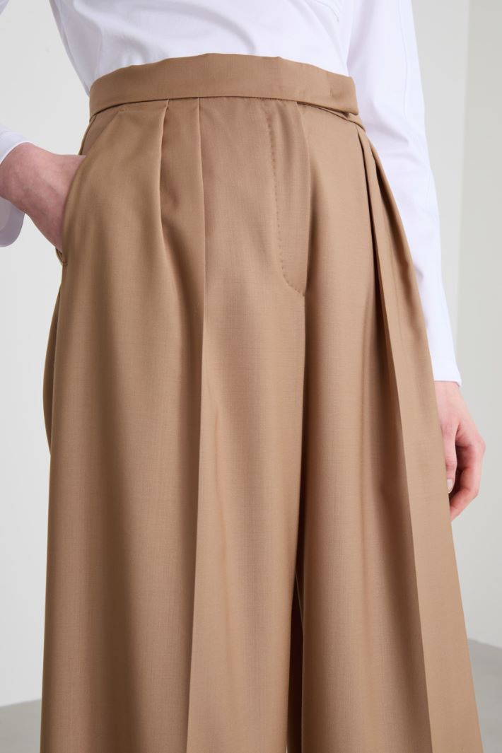 Pantaloni ampi in lana Intrend - 4