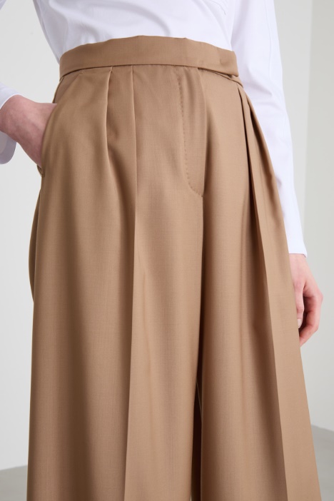 Pantaloni ampi in lana