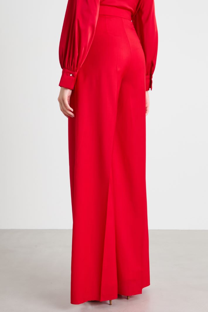 Pantaloni ampi in lana Intrend - 3