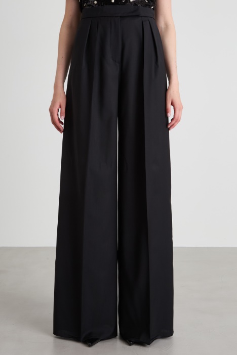 Pantalón ancho de lana