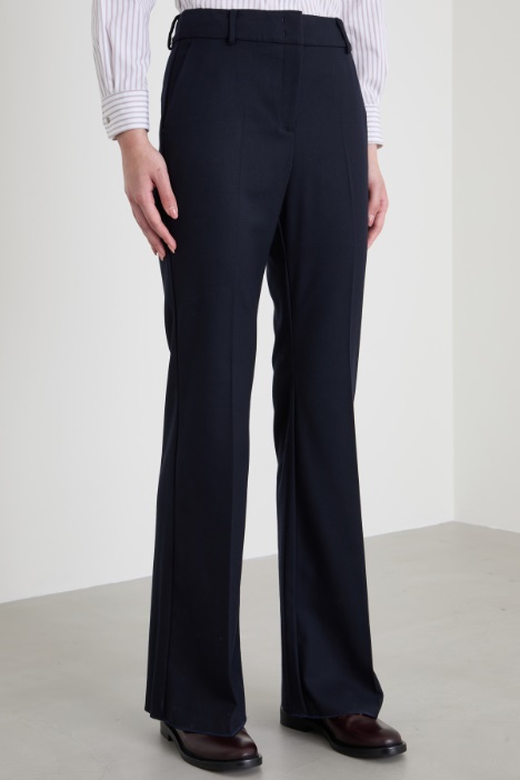 Pantaloni in tessuto diagonale