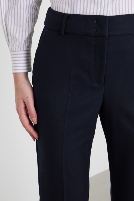 Pantaloni in tessuto diagonale