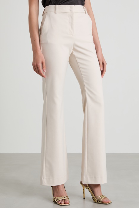 Pantaloni in tessuto diagonale