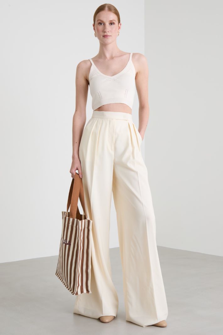 Wide-leg wool trousers Intrend